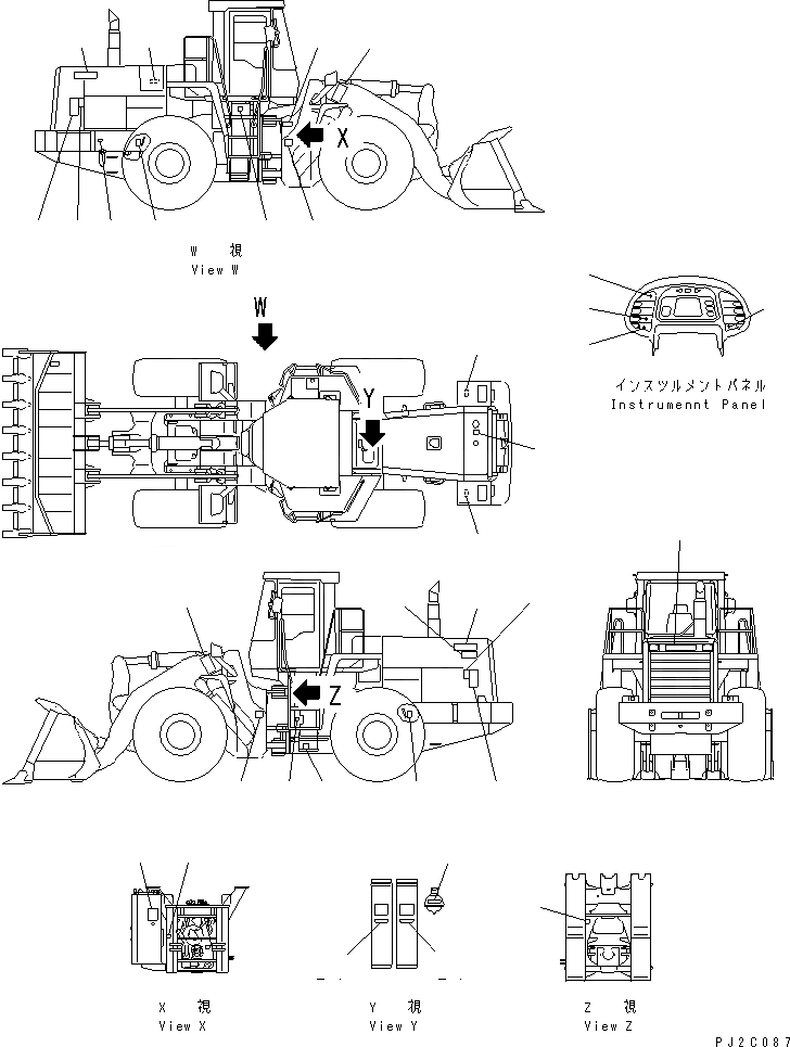 Схема запчастей Komatsu WA500-3 - МАРКИРОВКА (ПОРТУГАЛ.) МАРКИРОВКА