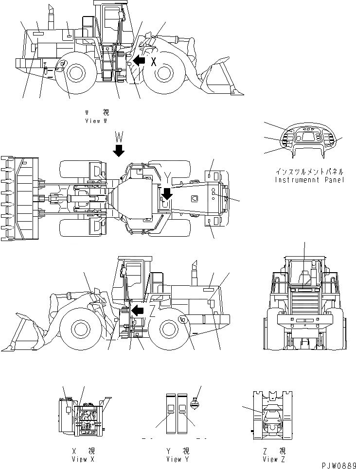 Схема запчастей Komatsu WA500-3 - МАРКИРОВКА (РОССИЯ)(№7-) МАРКИРОВКА