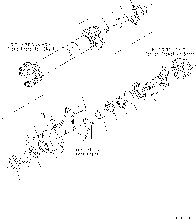 Схема запчастей Komatsu WA500-6 - ВЕДУЩ. ВАЛ (/)(№-) ГИДРОТРАНСФОРМАТОР И ТРАНСМИССИЯ