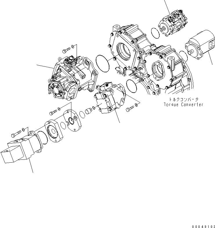 Схема запчастей Komatsu WA500-6 - ГИДР. НАСОС.(№-) ГИДРАВЛИКА