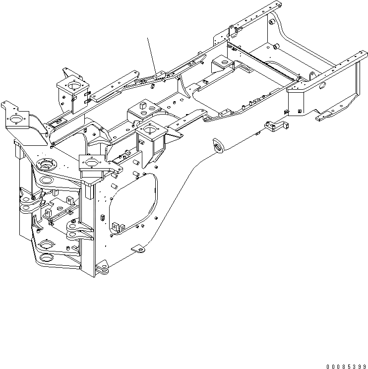 Схема запчастей Komatsu WA500-6 - ЗАДН. РАМА (ДЛЯ СИЛОВАЯ ПЕРЕДАЧА ЧАСТИ КОРПУСА)(№-) ОСНОВНАЯ РАМА И ЕЕ ЧАСТИ