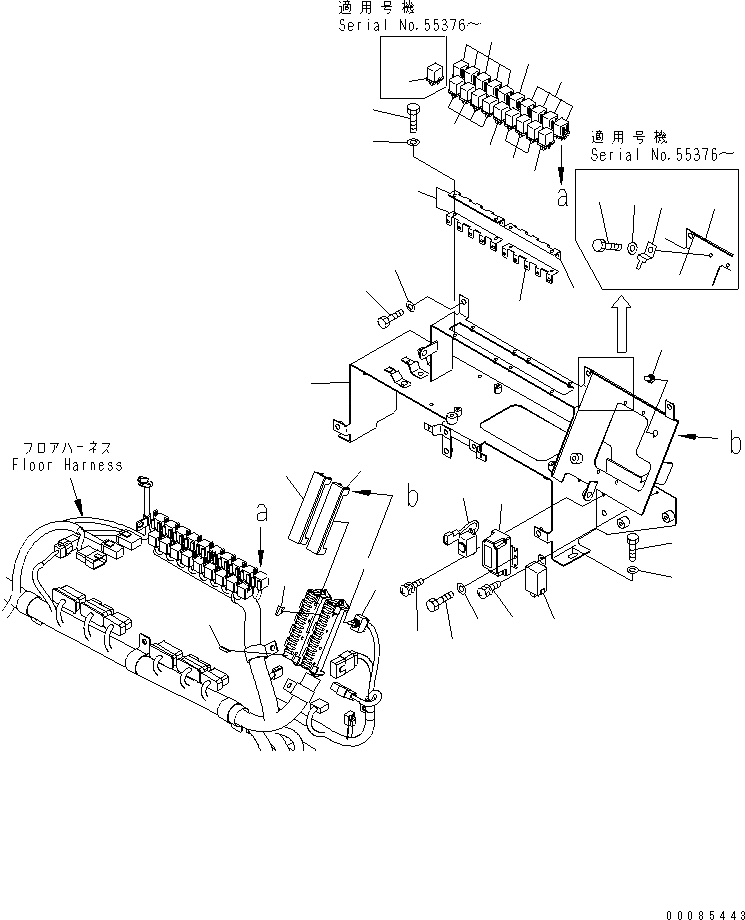 Схема запчастей Komatsu WA500-6 - КАБИНА ROPS (ЭЛЕКТРИЧ. ЧАСТИ)(№-) КАБИНА ОПЕРАТОРА И СИСТЕМА УПРАВЛЕНИЯ