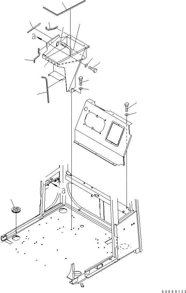 Схема запчастей Komatsu WA500-6 - ЗАДН. КОНСОЛЬ КРЫШКА(/)(№-) КАБИНА ОПЕРАТОРА И СИСТЕМА УПРАВЛЕНИЯ