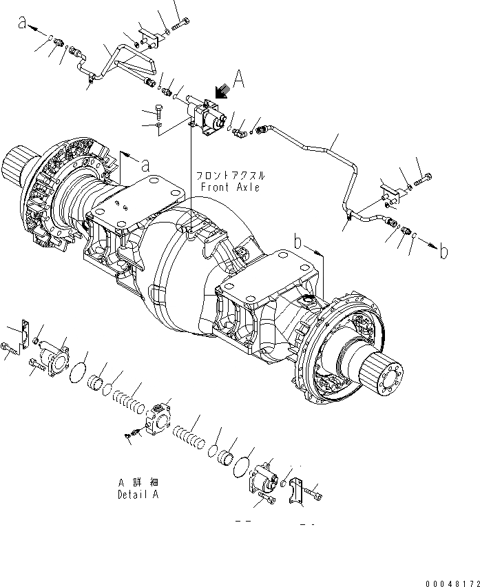 Схема запчастей Komatsu WA500-6 - УПРАВЛ-Е ТОРМОЗОМ (ПЕРЕДНИЙ МОСТ ТРУБЫ)(№-) КАБИНА ОПЕРАТОРА И СИСТЕМА УПРАВЛЕНИЯ