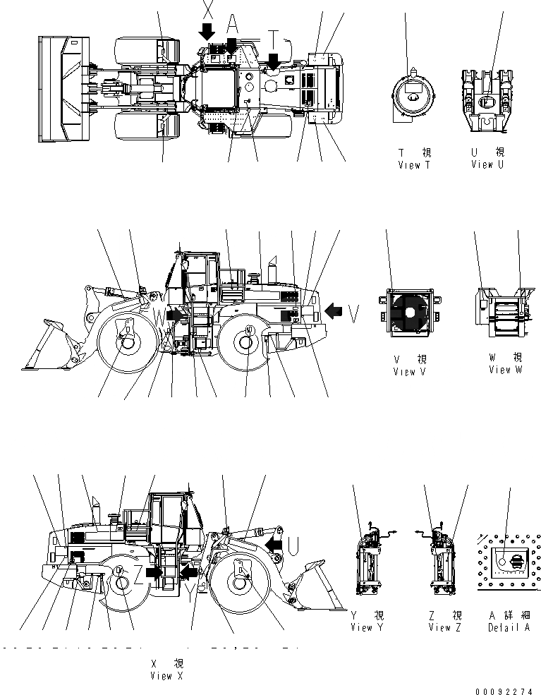 Схема запчастей Komatsu WA500-6 - МАРКИРОВКА (TEXT ТИП) (АНГЛ.)(№-) МАРКИРОВКА