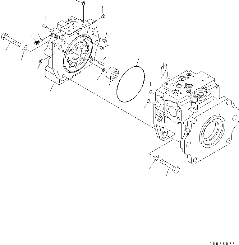 Схема запчастей Komatsu WA500-6 - ГИДР. НАСОС. (ПОГРУЗ.) (/8)(№-) ОСНОВН. КОМПОНЕНТЫ И РЕМКОМПЛЕКТЫ