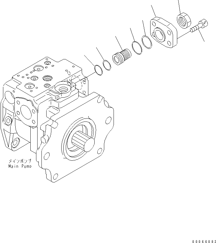 Схема запчастей Komatsu WA500-6 - ГИДР. НАСОС. (ПОГРУЗ.) (/8)(№-) ОСНОВН. КОМПОНЕНТЫ И РЕМКОМПЛЕКТЫ