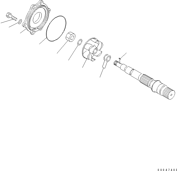 Схема запчастей Komatsu WA500-6 - ГИДР. НАСОС. (ПОГРУЗ.) (/8)(№-) ОСНОВН. КОМПОНЕНТЫ И РЕМКОМПЛЕКТЫ