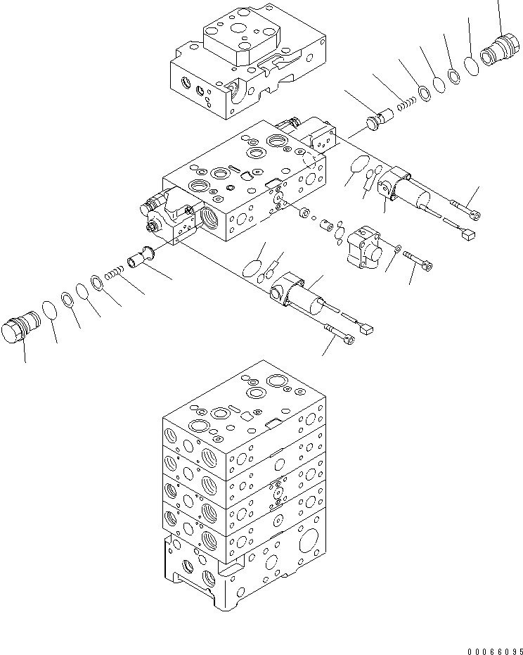 Схема запчастей Komatsu WA500-6 - ОСНОВН. КЛАПАН (3-Х СЕКЦИОНН.) (ДЛЯ E.C.S.S.) (/)(№-) ОСНОВН. КОМПОНЕНТЫ И РЕМКОМПЛЕКТЫ