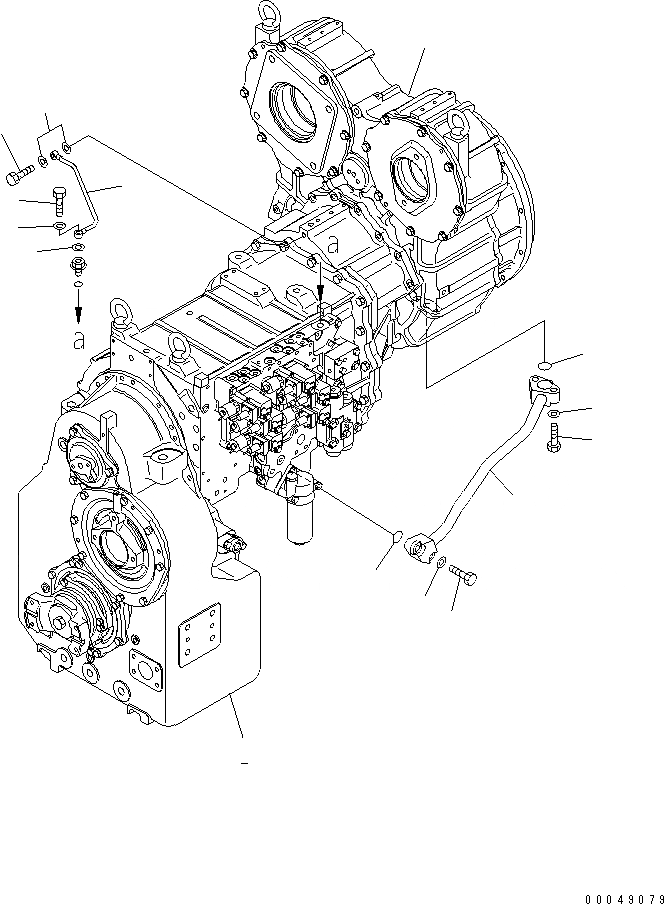 Схема запчастей Komatsu WA500-6 - ГТР (С БЛОКИР.-UP)(№-) ГИДРОТРАНСФОРМАТОР И ТРАНСМИССИЯ