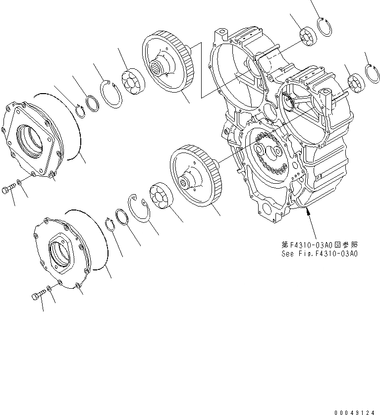 Схема запчастей Komatsu WA500-6 - ГИДРОТРАНСФОРМАТОР(№-) ГИДРОТРАНСФОРМАТОР И ТРАНСМИССИЯ