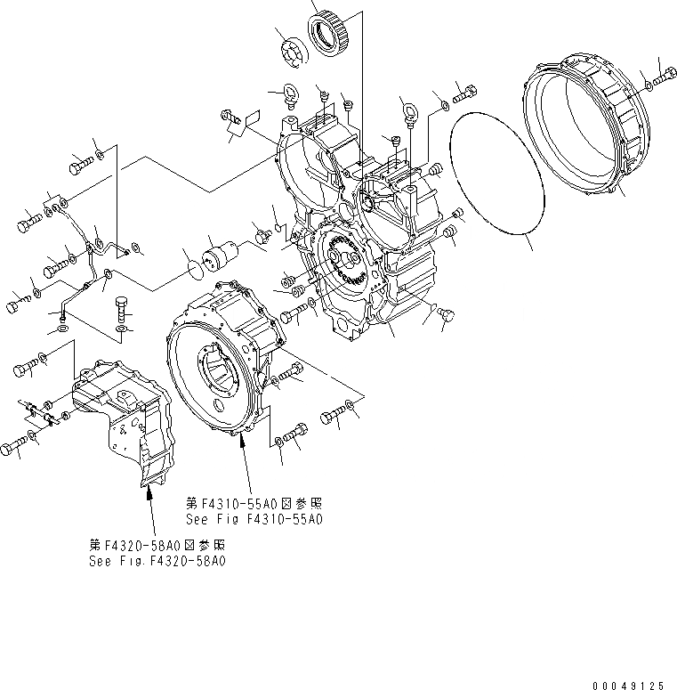 Схема запчастей Komatsu WA500-6 - ГИДРОТРАНСФОРМАТОР(№-) ГИДРОТРАНСФОРМАТОР И ТРАНСМИССИЯ