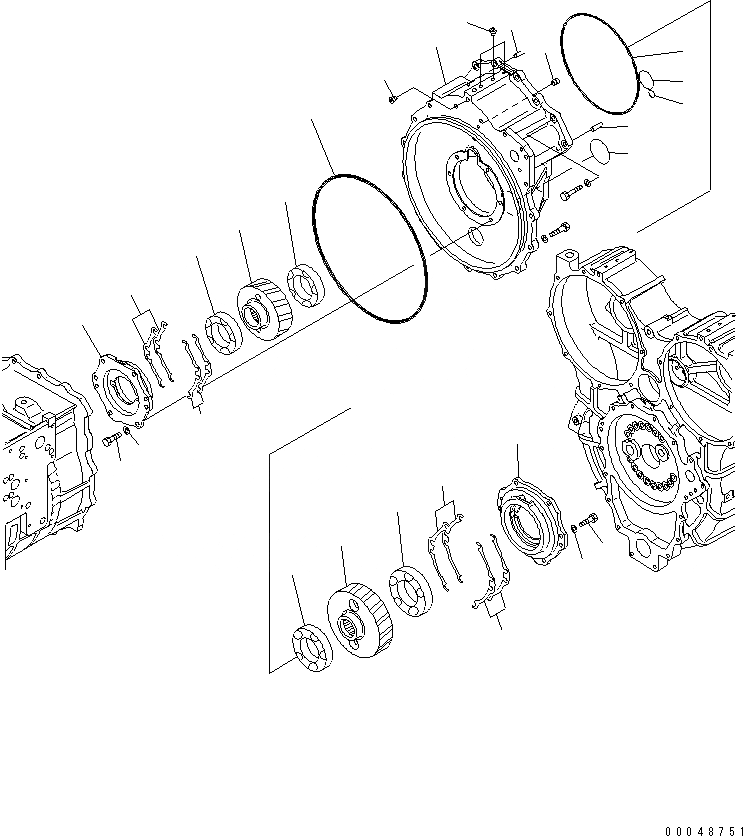 Схема запчастей Komatsu WA500-6 - ГИДРОТРАНСФОРМАТОР(№-) ГИДРОТРАНСФОРМАТОР И ТРАНСМИССИЯ