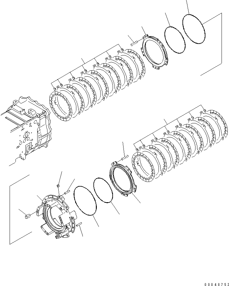 Схема запчастей Komatsu WA500-6 - ТРАНСМИССИЯ (ВПЕРЕД/НАЗАД КОЖУХ)(№-) ГИДРОТРАНСФОРМАТОР И ТРАНСМИССИЯ