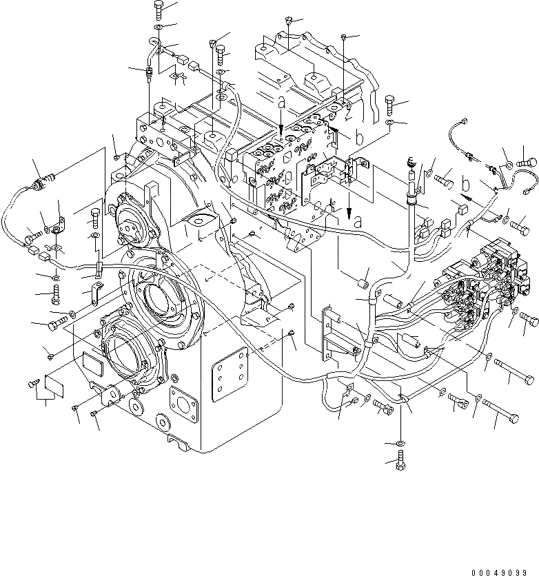 Схема запчастей Komatsu WA500-6 - ТРАНСМИССИЯ (Э/ПРОВОДКА) (С БЛОКИР.-UP)(№-) ГИДРОТРАНСФОРМАТОР И ТРАНСМИССИЯ