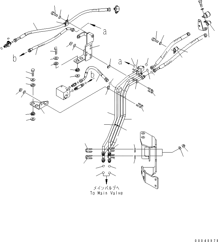 Схема запчастей Komatsu WA500-6 - ГИДРОЛИНИЯ (ГЛАВН. ЛИНИЯ) (/)(№-) ГИДРАВЛИКА