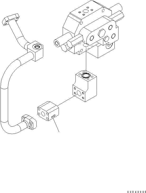Схема запчастей Komatsu WA500-6 - ГИДРОЛИНИЯ РУЛЕВОГО УПРАВЛЕНИЯ (КОНТРОЛЬ КЛАПАН) (ДЛЯ ЭКСТРЕННОГО УПРАВЛЕНИЯ)(№-) ГИДРАВЛИКА