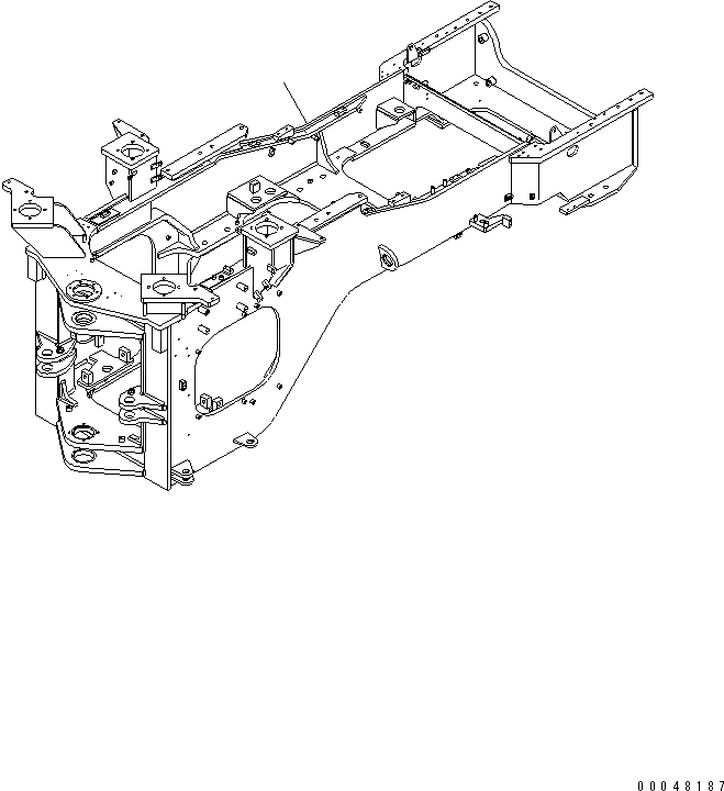 Схема запчастей Komatsu WA500-6 - ЗАДН. РАМА (ДЛЯ ТОРМОЗ. СИСТЕМА ОХЛАЖДЕНИЯ)(№-) ОСНОВНАЯ РАМА И ЕЕ ЧАСТИ