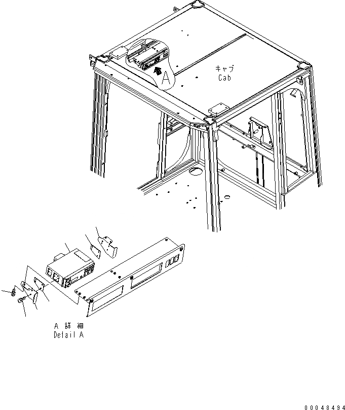 Схема запчастей Komatsu WA500-6 - РАДИО¤ AM-FM (ДЛЯ NORTH¤ CENTRAL И ЮЖН. АМЕРИКА)(№-) КАБИНА ОПЕРАТОРА И СИСТЕМА УПРАВЛЕНИЯ