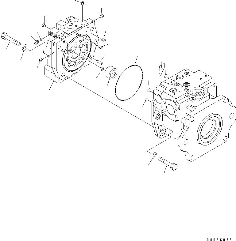 Схема запчастей Komatsu WA500-6 - ГИДР. НАСОС. (ПОГРУЗ.) (/8)(№-) ОСНОВН. КОМПОНЕНТЫ И РЕМКОМПЛЕКТЫ