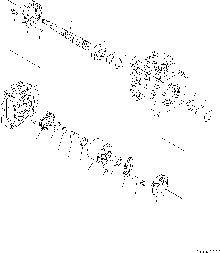 Схема запчастей Komatsu WA500-6 - ГИДР. НАСОС. (ПОГРУЗ.) (/8)(№-) ОСНОВН. КОМПОНЕНТЫ И РЕМКОМПЛЕКТЫ