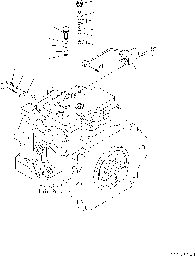 Схема запчастей Komatsu WA500-6 - ГИДР. НАСОС. (ПОГРУЗ.) (8/8)(№-) ОСНОВН. КОМПОНЕНТЫ И РЕМКОМПЛЕКТЫ