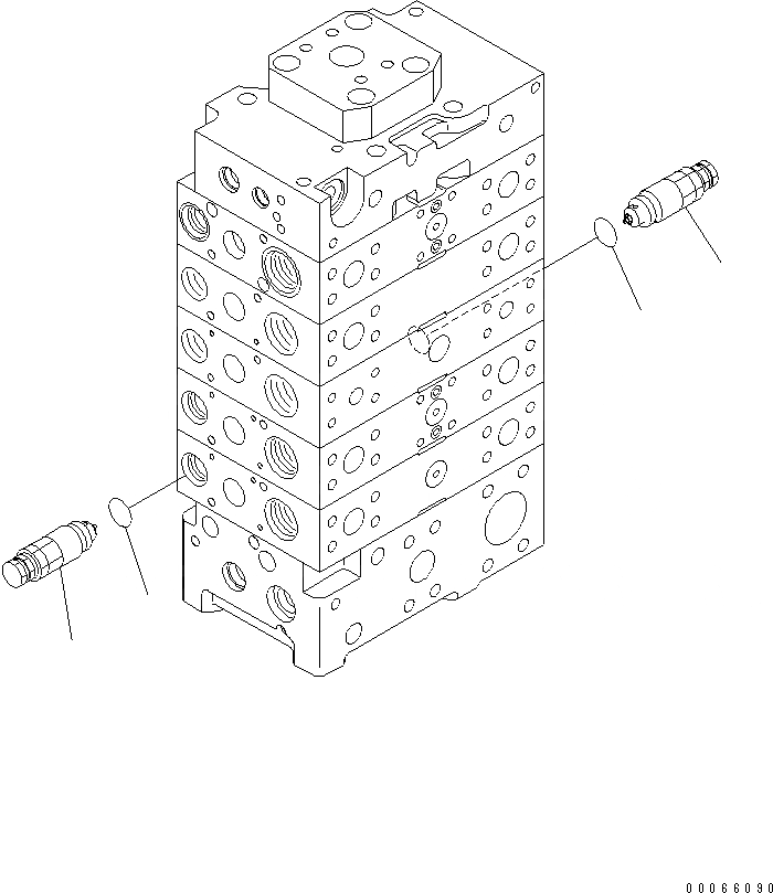 Схема запчастей Komatsu WA500-6 - ОСНОВН. КЛАПАН (3-Х СЕКЦИОНН.) (ДЛЯ E.C.S.S.) (/)(№-) ОСНОВН. КОМПОНЕНТЫ И РЕМКОМПЛЕКТЫ