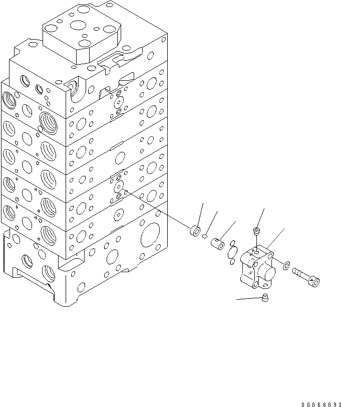 Схема запчастей Komatsu WA500-6 - ОСНОВН. КЛАПАН (3-Х СЕКЦИОНН.) (ДЛЯ E.C.S.S.) (9/)(№-) ОСНОВН. КОМПОНЕНТЫ И РЕМКОМПЛЕКТЫ