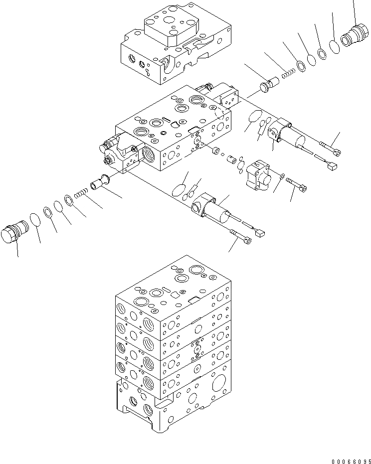 Схема запчастей Komatsu WA500-6 - ОСНОВН. КЛАПАН (3-Х СЕКЦИОНН.) (ДЛЯ E.C.S.S.) (/)(№-) ОСНОВН. КОМПОНЕНТЫ И РЕМКОМПЛЕКТЫ