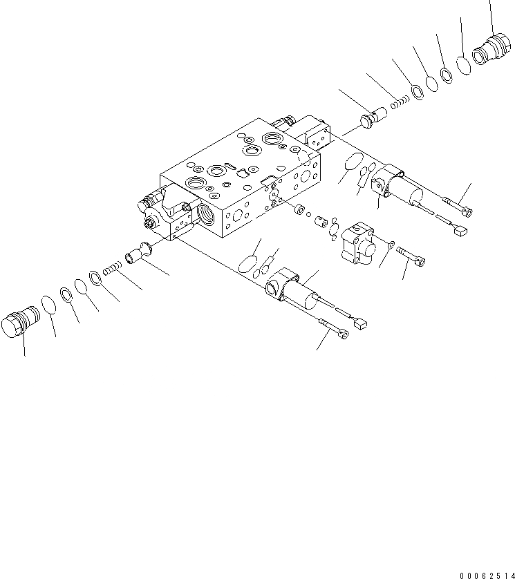 Схема запчастей Komatsu WA500-6 - СЕРВИСНЫЙ КЛАПАН (ДЛЯ 3-Х СЕКЦИОНН.) (/)(№-) ОСНОВН. КОМПОНЕНТЫ И РЕМКОМПЛЕКТЫ