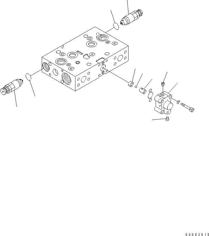 Схема запчастей Komatsu WA500-6 - СЕРВИСНЫЙ КЛАПАН (ДЛЯ 3-Х СЕКЦИОНН.) (/)(№-) ОСНОВН. КОМПОНЕНТЫ И РЕМКОМПЛЕКТЫ