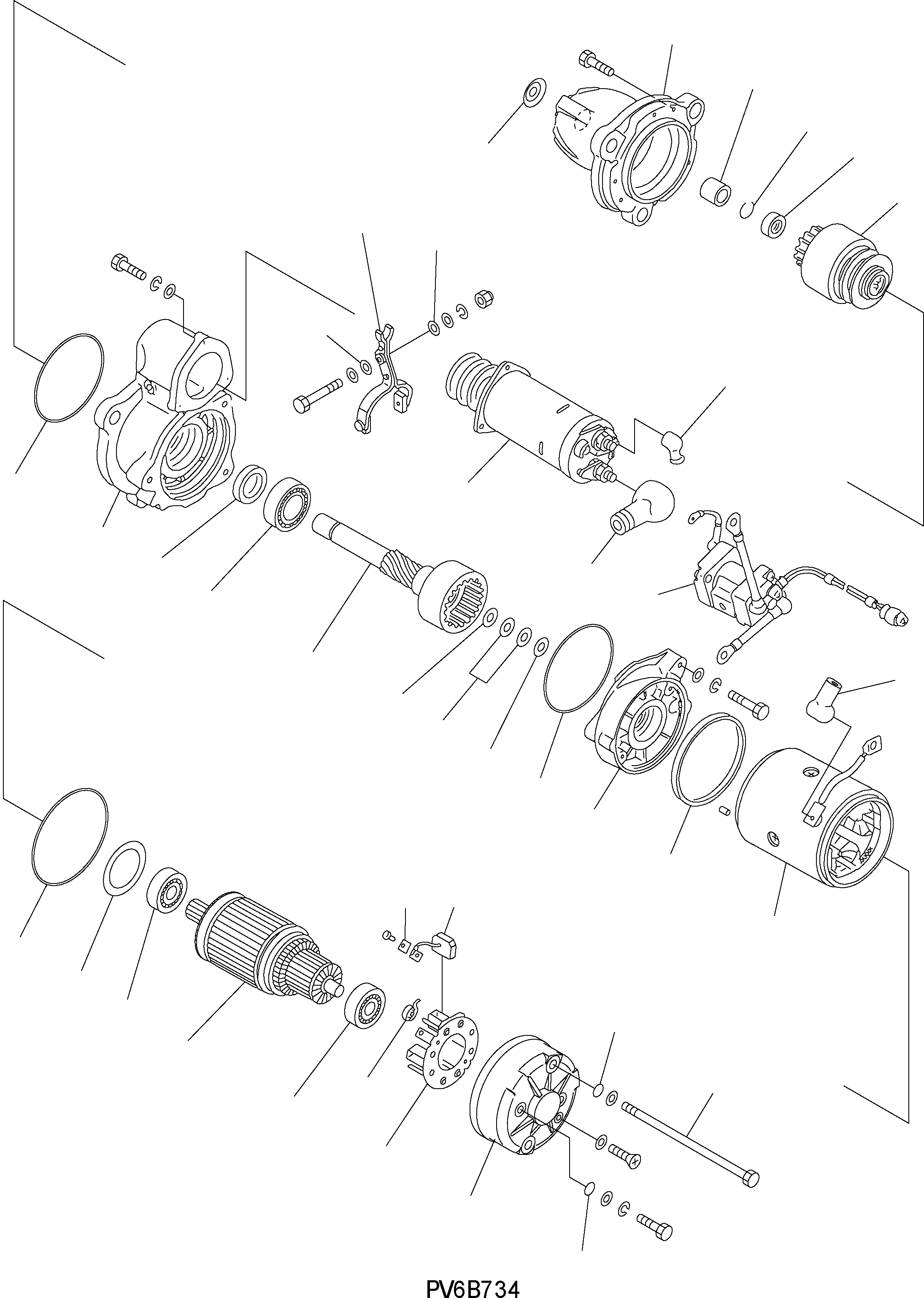 Схема запчастей Komatsu WA500-3H - STATING МОТОР (ВНУТР. ЧАСТИ) (NO. - ) AA ДВИГАТЕЛЬ