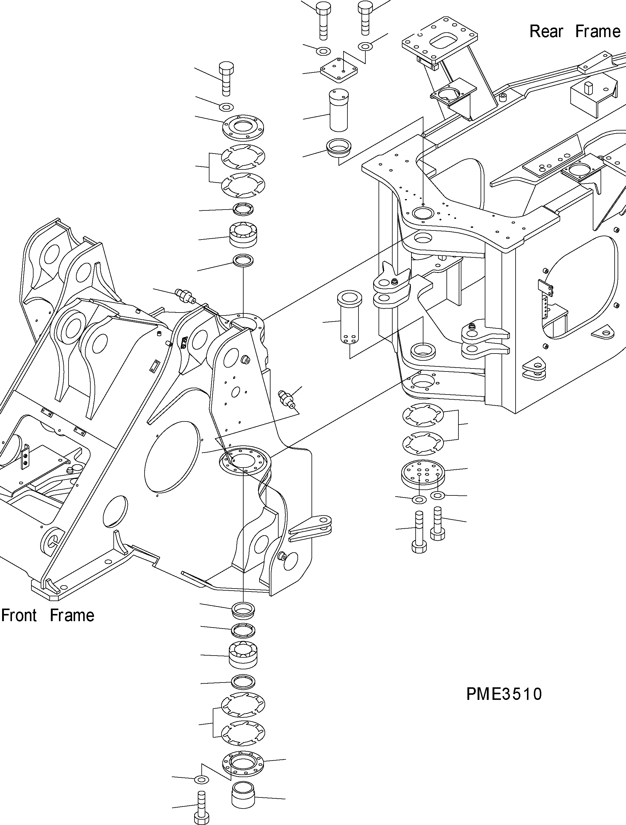 Схема запчастей Komatsu WA500-3H - HINGE ПАЛЕЦ J ОСНОВНАЯ РАМА И ЕЕ ЧАСТИ