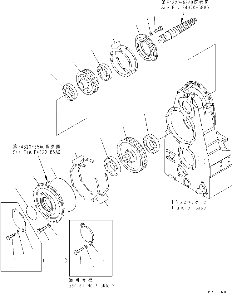 Схема запчастей Komatsu WA500-3 - ТРАНСМИССИЯ (ПЕРЕДАЧА) (/) (ПЕРЕДАЧА ПРИВОД) ГИДРОТРАНСФОРМАТОР И ТРАНСМИССИЯ