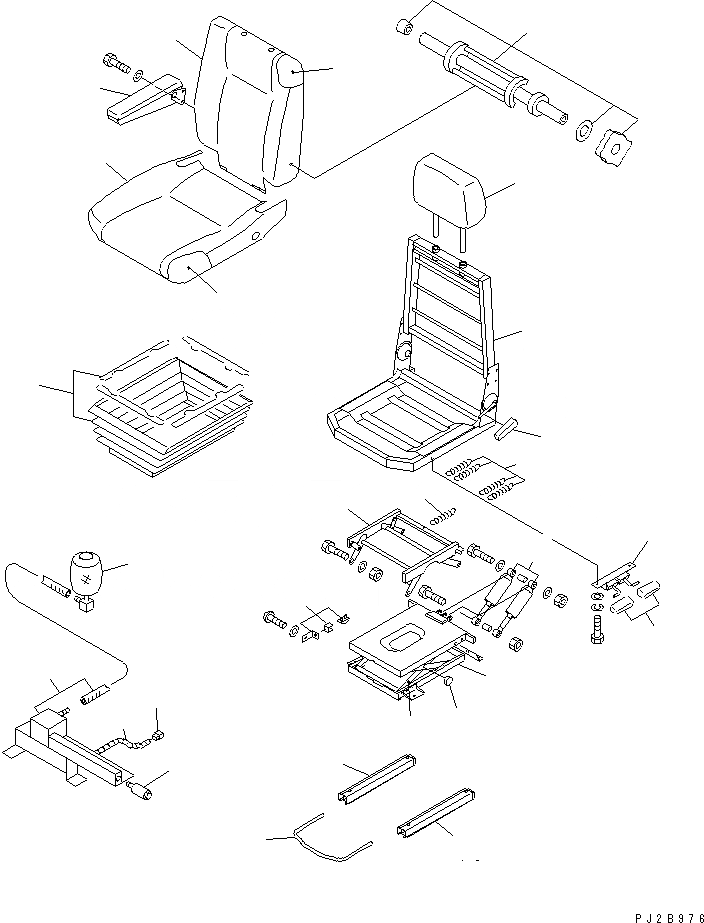 Схема запчастей Komatsu WA500-3 - СИДЕНЬЕ ОПЕРАТОРА (ВОЗД. С ВОЗД. ПОДВЕСКОЙ) (ВНУТР. ЧАСТИ)(№-) КАБИНА ОПЕРАТОРА И СИСТЕМА УПРАВЛЕНИЯ