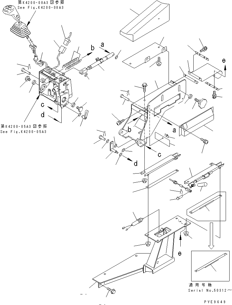 Схема запчастей Komatsu WA500-3 - ПОЛ (РЫЧАГ /) (С УПРАВЛЕНИЕМ ДЖОЙСТИКОМ)(№-) КАБИНА ОПЕРАТОРА И СИСТЕМА УПРАВЛЕНИЯ