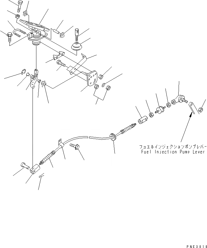 Схема запчастей Komatsu WA500-3 - УПРАВЛ-Е ДВИГАТЕЛЕМ (АКСЕЛЕРАТОР ПЕДАЛЬ)(№-) КАБИНА ОПЕРАТОРА И СИСТЕМА УПРАВЛЕНИЯ