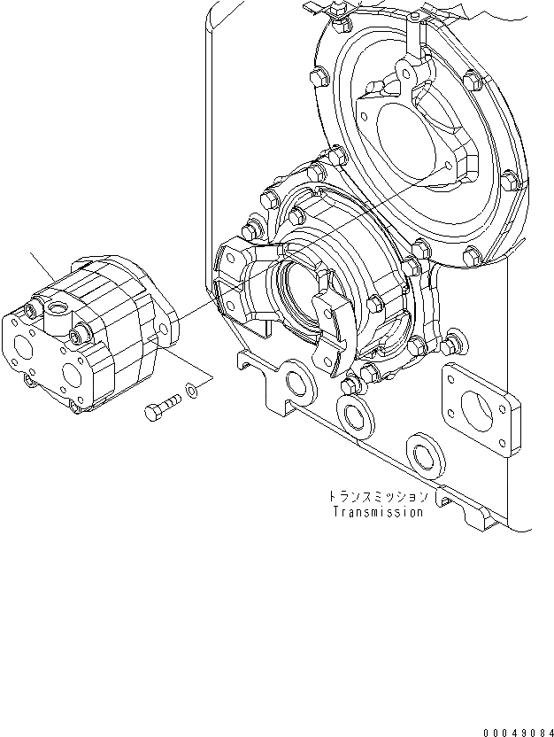 Схема запчастей Komatsu WA500-6R - ЛИНИЯ ЭКСТРЕНН. РУЛЕВ. УПРАВЛ-Я (GROUND ПРИВОДN НАСОС)(№-) ГИДРОТРАНСФОРМАТОР И ТРАНСМИССИЯ