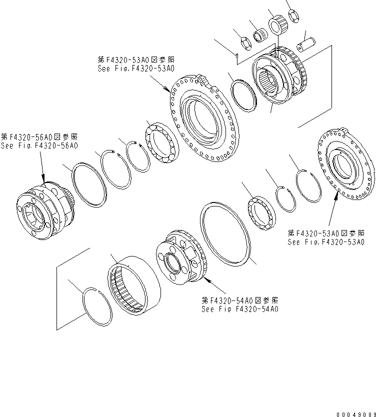 Схема запчастей Komatsu WA500-6R - ТРАНСМИССИЯ (ПЕРЕД. НЕСУЩИЙ ЭЛЕМЕНТ)(№-) ГИДРОТРАНСФОРМАТОР И ТРАНСМИССИЯ