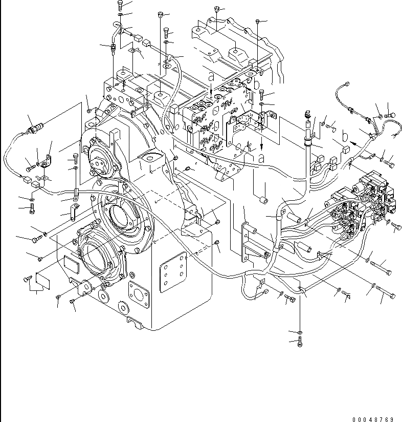 Схема запчастей Komatsu WA500-6R - ТРАНСМИССИЯ (Э/ПРОВОДКА)(№-) ГИДРОТРАНСФОРМАТОР И ТРАНСМИССИЯ