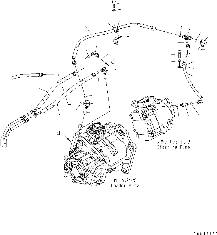 Схема запчастей Komatsu WA500-6R - ГИДРОЛИНИЯ (ГЛАВН. ЛИНИЯ) (/)(№-) ГИДРАВЛИКА