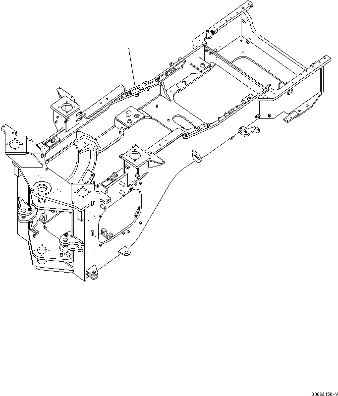 Схема запчастей Komatsu WA500-6R - ЗАДН. РАМА(№-) ОСНОВНАЯ РАМА И ЕЕ ЧАСТИ