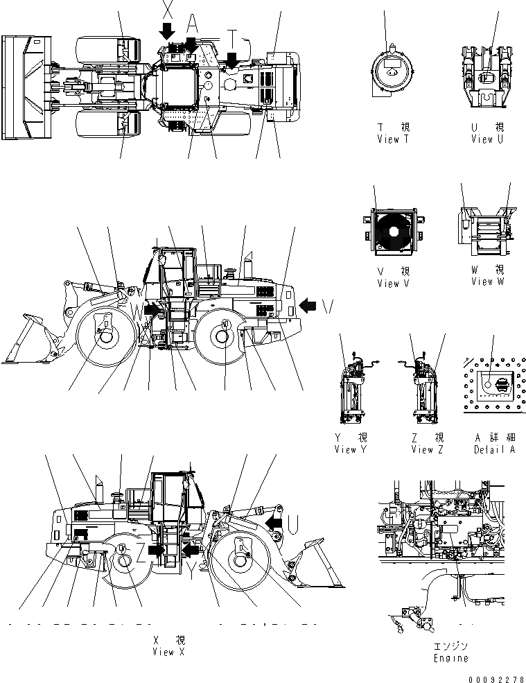 Схема запчастей Komatsu WA500-6R - МАРКИРОВКА (PICTOGRAM ТИП) (КИТАЙ)(№-) МАРКИРОВКА