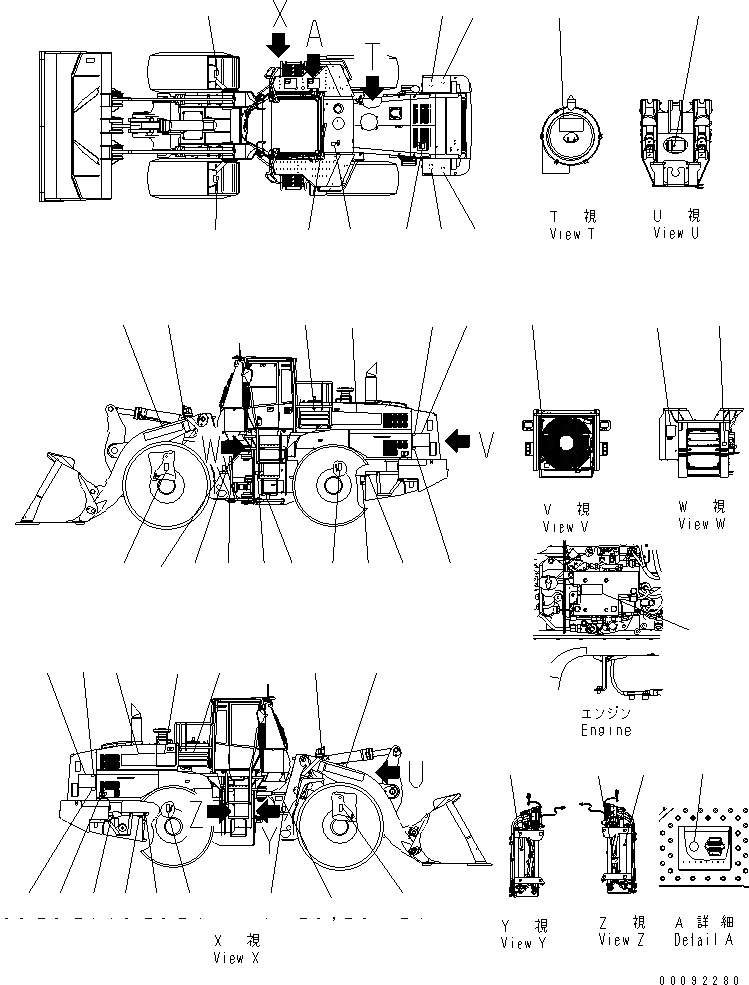 Схема запчастей Komatsu WA500-6R - МАРКИРОВКА (PICTOGRAM ТИП) (ИСПАНИЯ)(№-) МАРКИРОВКА