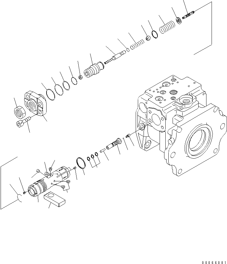 Схема запчастей Komatsu WA500-6R - ГИДР. НАСОС. (ПОГРУЗ.) (/8)(№-) ОСНОВН. КОМПОНЕНТЫ И РЕМКОМПЛЕКТЫ