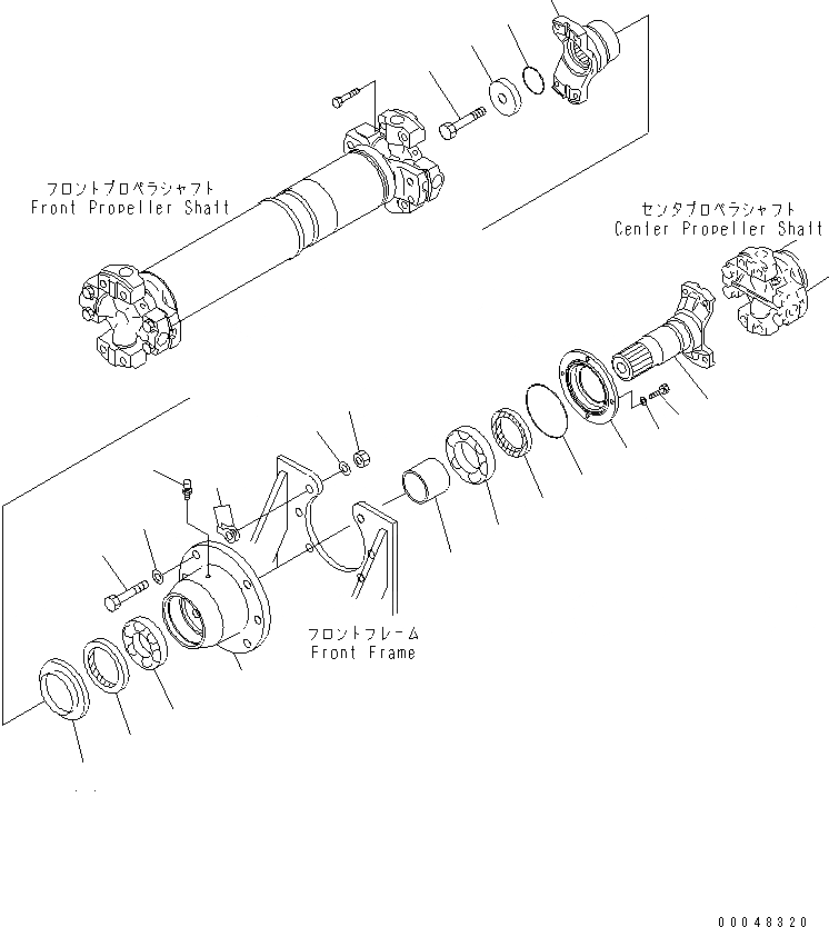 Схема запчастей Komatsu WA500-6 - ВЕДУЩ. ВАЛ (/)(№-) ГИДРОТРАНСФОРМАТОР И ТРАНСМИССИЯ