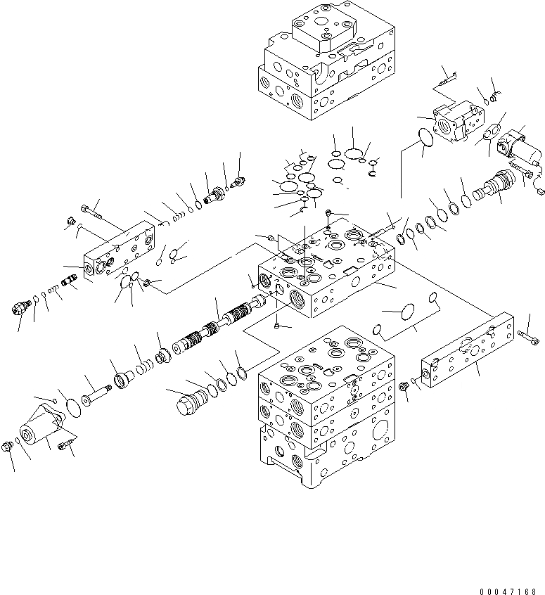 Схема запчастей Komatsu WA500-6 - ОСНОВН. КЛАПАН ( СЕКЦ.) (ДЛЯ E.C.S.S.) (8/9)(№-) ОСНОВН. КОМПОНЕНТЫ И РЕМКОМПЛЕКТЫ