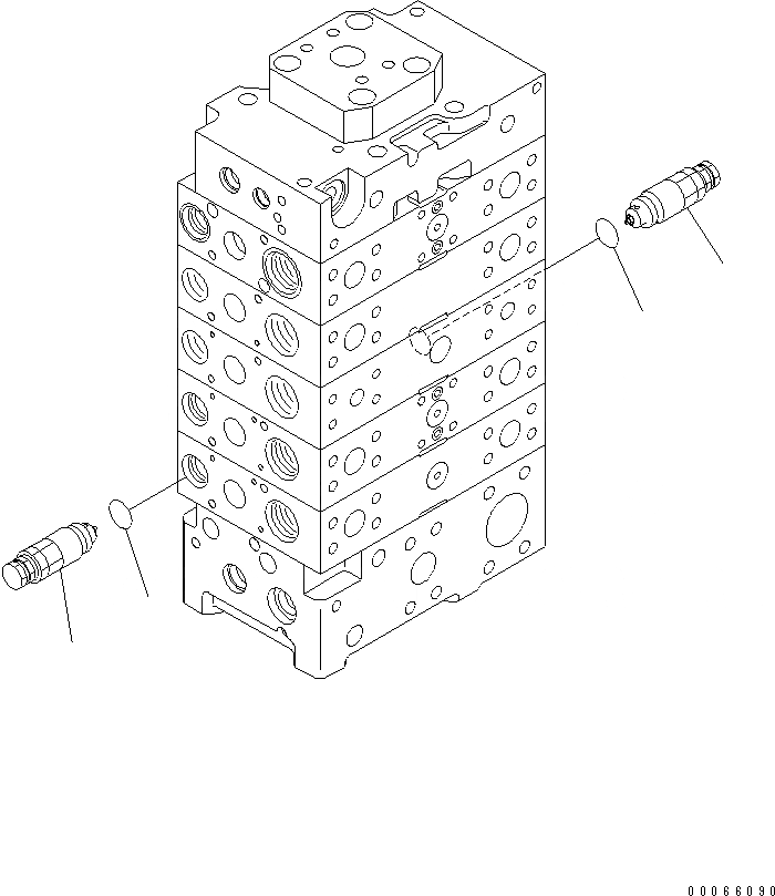 Схема запчастей Komatsu WA500-6 - ОСНОВН. КЛАПАН (3-Х СЕКЦИОНН.) (ДЛЯ E.C.S.S.) (/)(№-) ОСНОВН. КОМПОНЕНТЫ И РЕМКОМПЛЕКТЫ