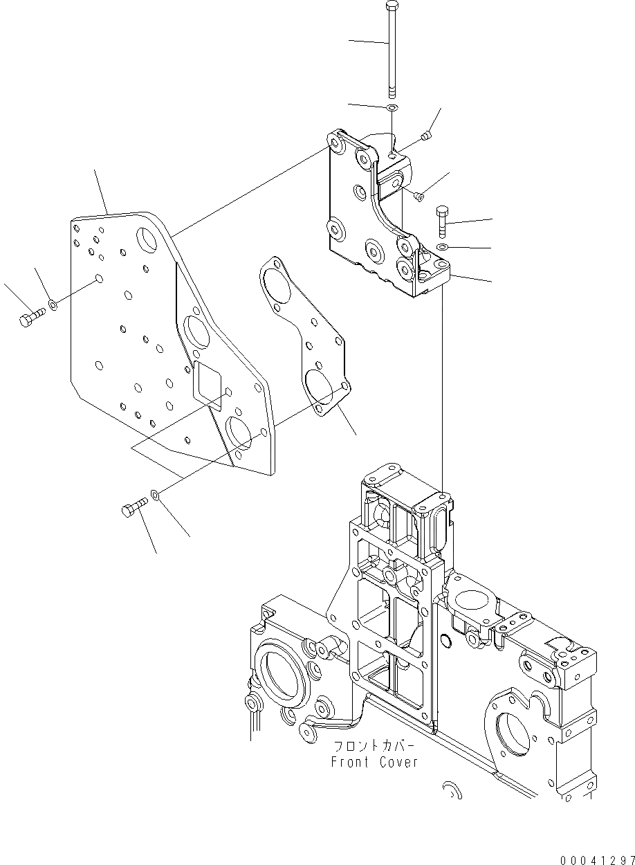 Схема запчастей Komatsu WA500-6 - ВЫПУСКН. GAS RECIRCULATION КЛАПАН (/7) (ДВИГАТЕЛЬ ПЕРЕДН. ПОДВЕСН. КРОНШТЕЙН) AA ДВИГАТЕЛЬ