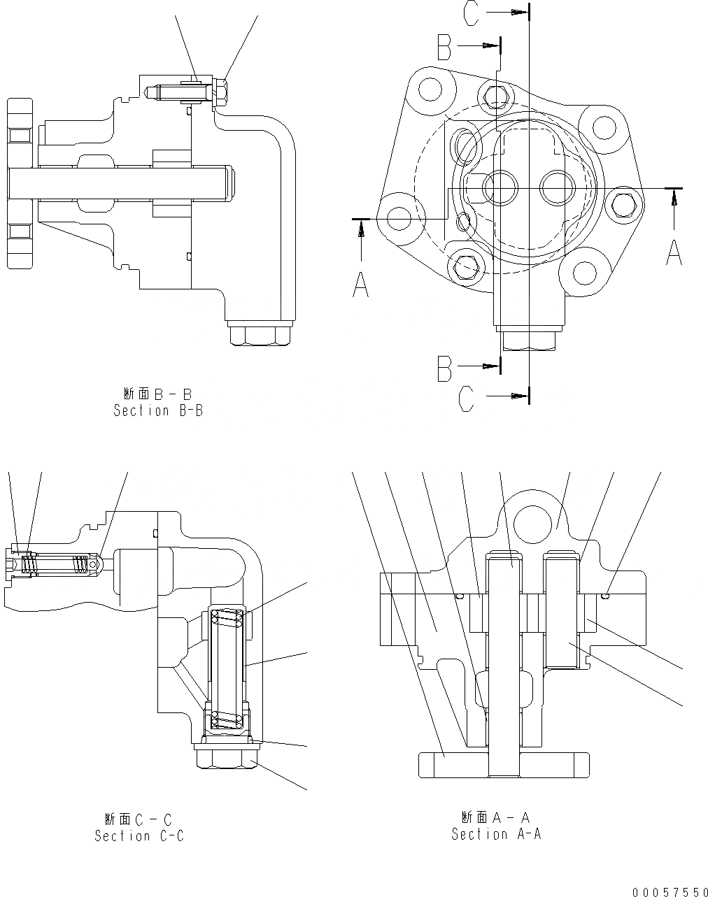 Схема запчастей Komatsu WA500-6 - ВЫПУСКН. GAS RECIRCULATION МАСЛ. НАСОС (ВНУТР. ЧАСТИ) AA ДВИГАТЕЛЬ